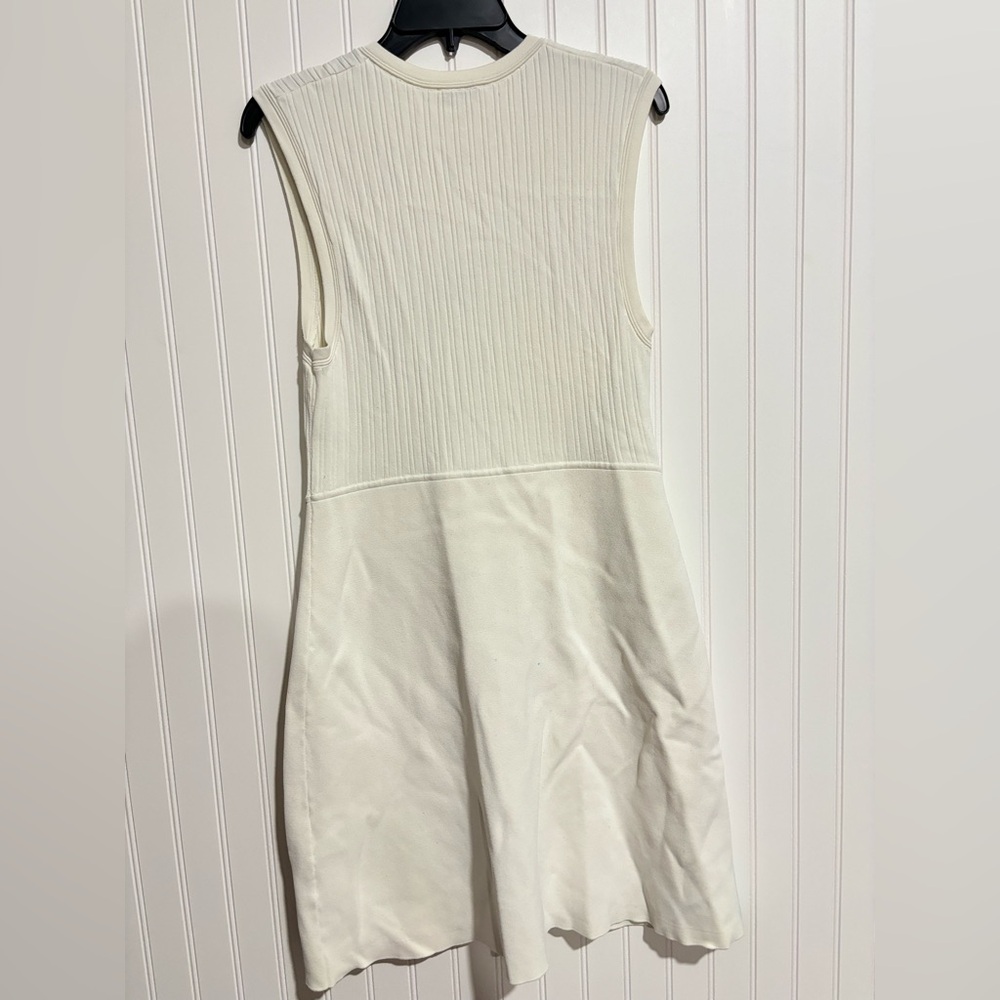 Sandro Cream Sleeveless Button-Front Sheath Dress - Picture 7 of 8